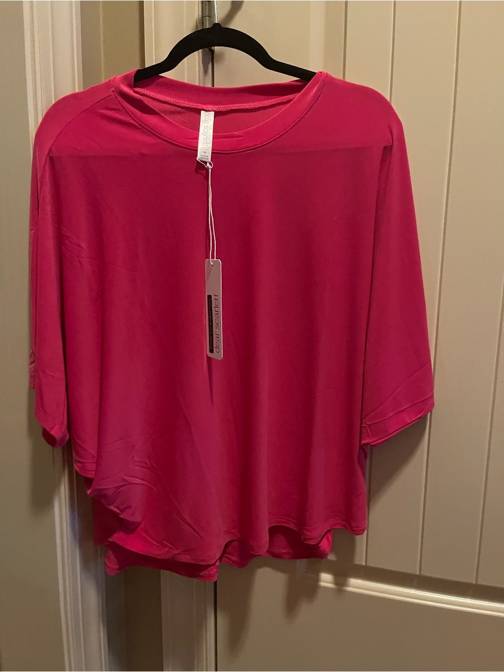 Women’s Relaxed Pink Dolman Sleeve Top